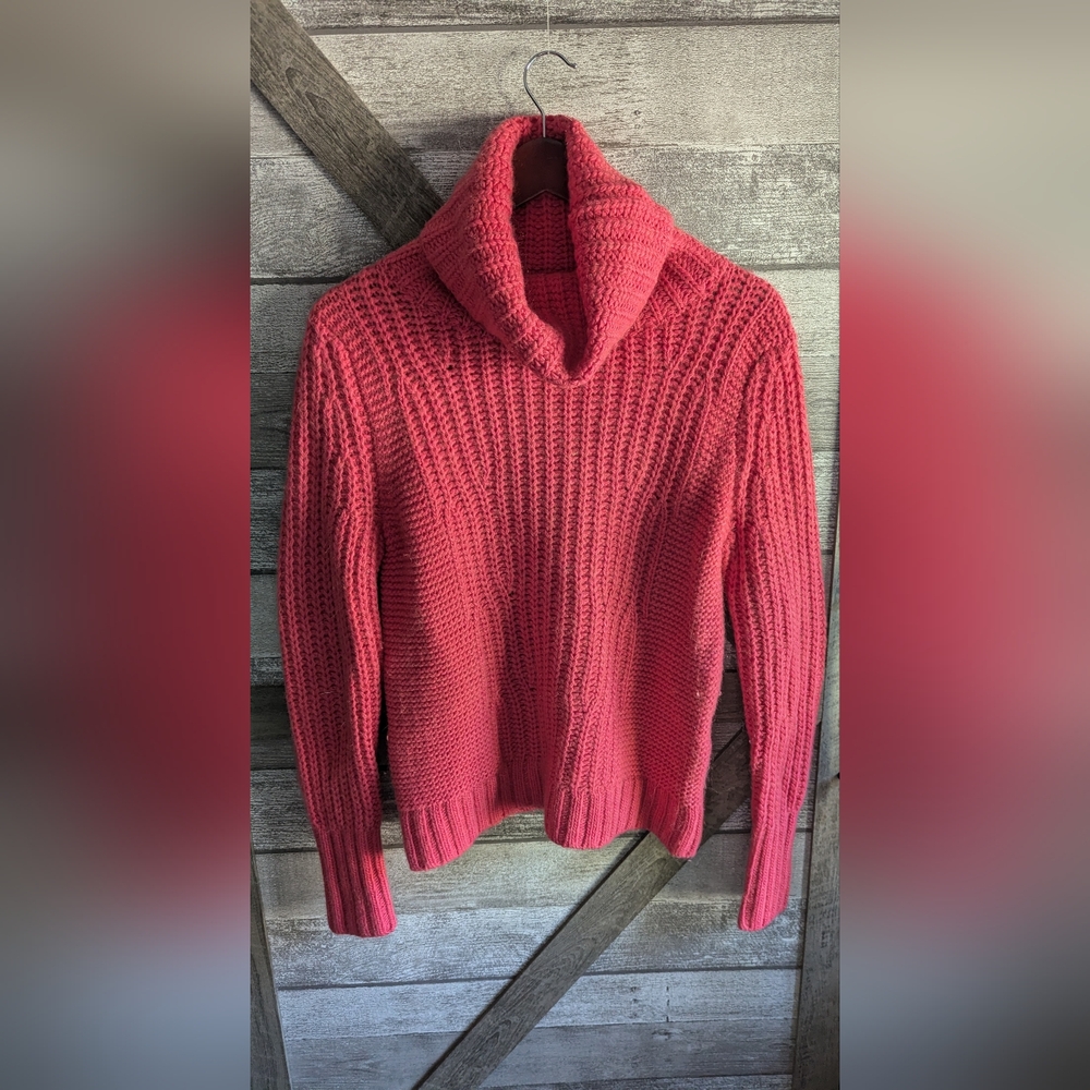 Banana Republic Hot Pink Knit Turtleneck